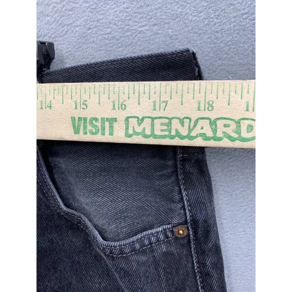 Levi's 501 Mens Denim Jeans Original Fit Button Fly Black 2016 Size 36X32 Read
